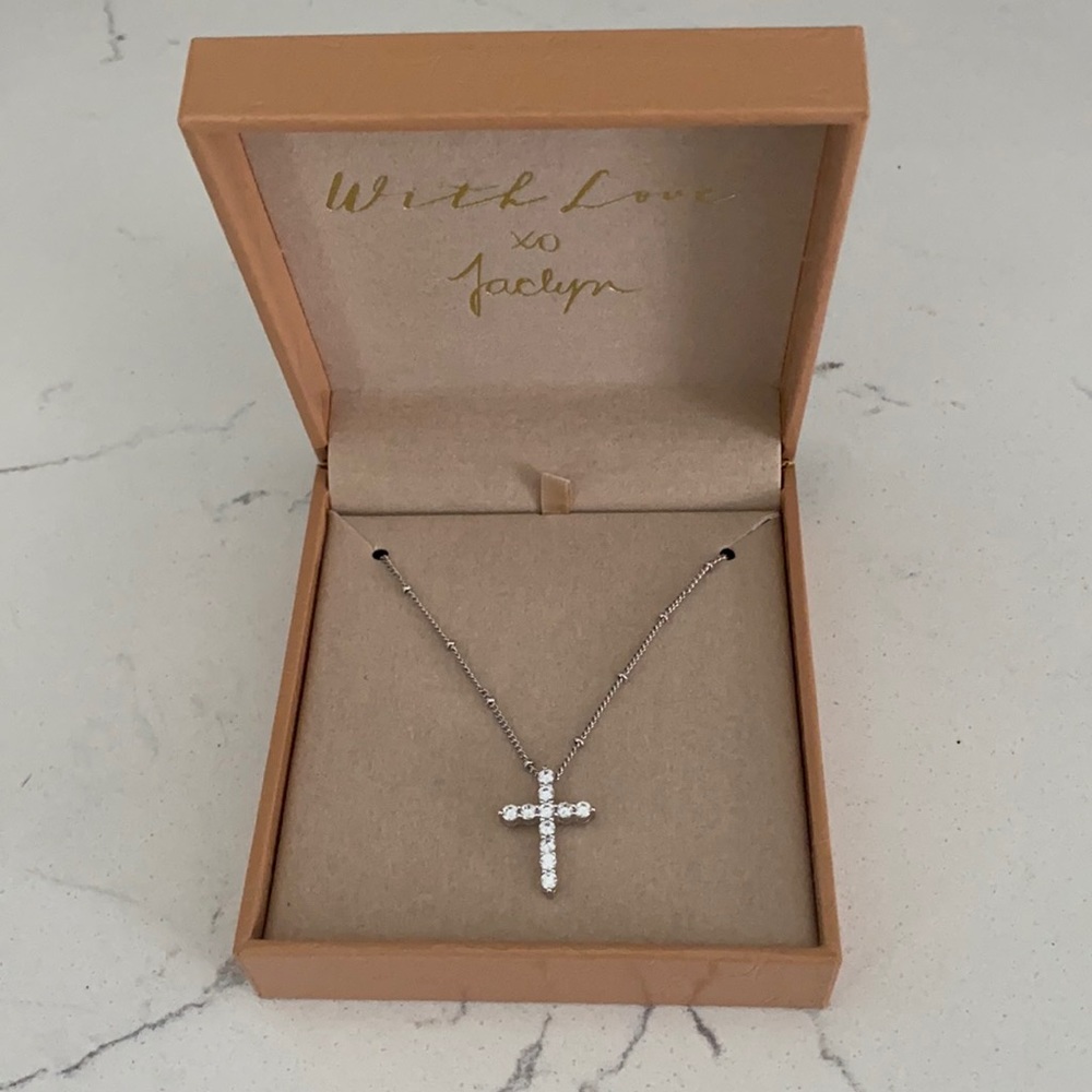 JACLYN ROXANNE - THE CROSS RHODIUM